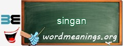 WordMeaning blackboard for singan